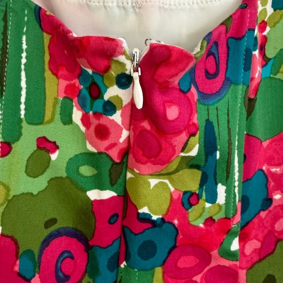 Kim Rogers Floral Watercolor Print Dress Size 10 in Pink, Green, Blue - Picture 5 of 6